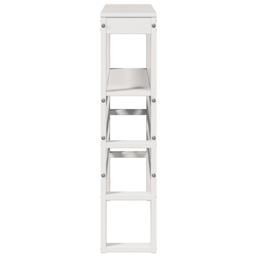 vidaXL Wezgłowie do łóżka, z półkami, białe, 75 cm, drewno sosnowe