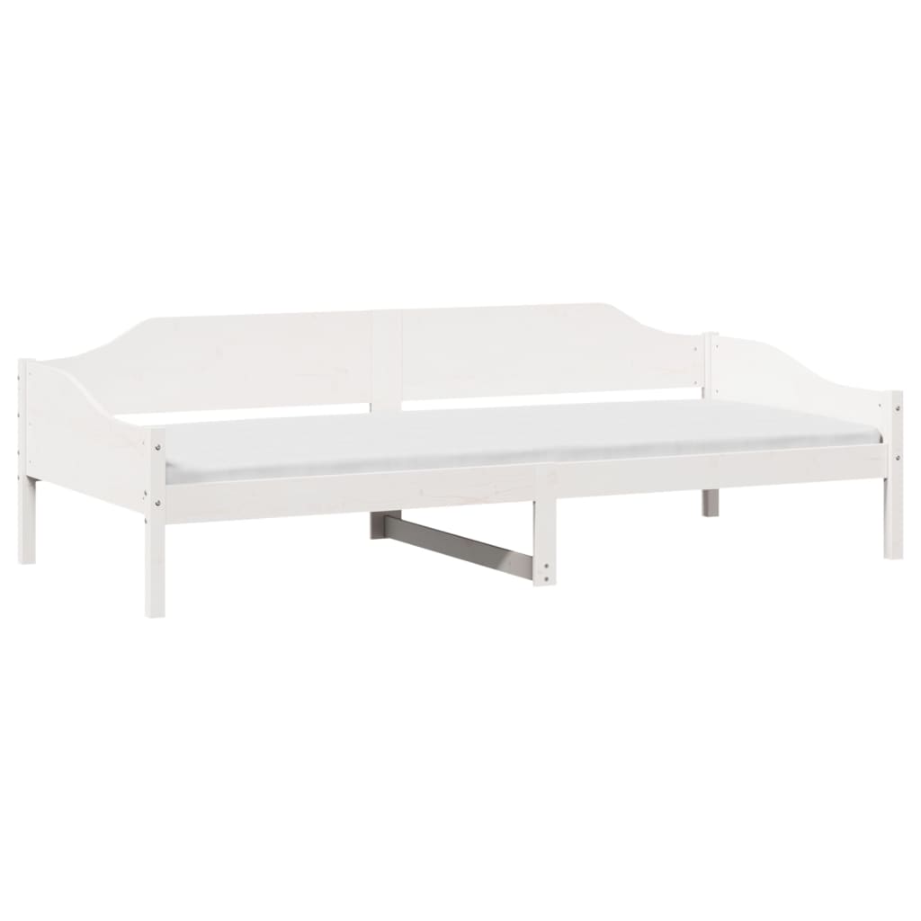 vidaXL Łóżko bez materaca, białe, 80x200 cm, lite drewno sosnowe