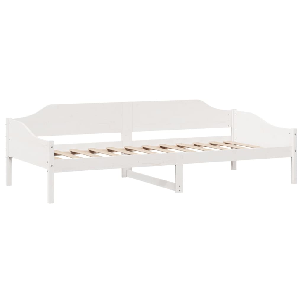 vidaXL Łóżko bez materaca, białe, 80x200 cm, lite drewno sosnowe