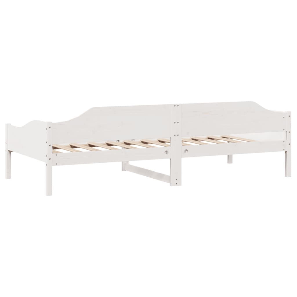 vidaXL Łóżko bez materaca, białe, 80x200 cm, lite drewno sosnowe