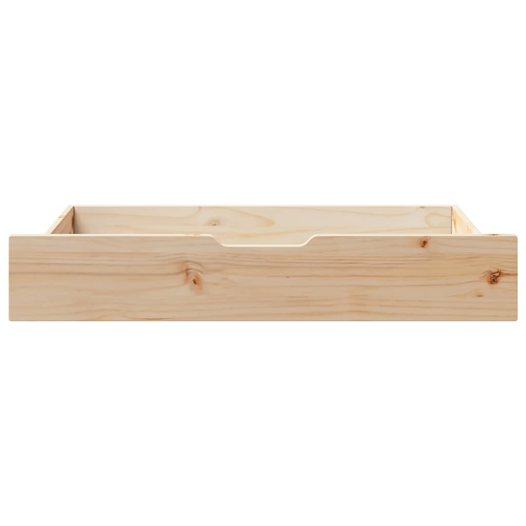 vidaXL Szuflady pod łóżko, z kółkami, 2 szt., 95x55x17 cm, sosna