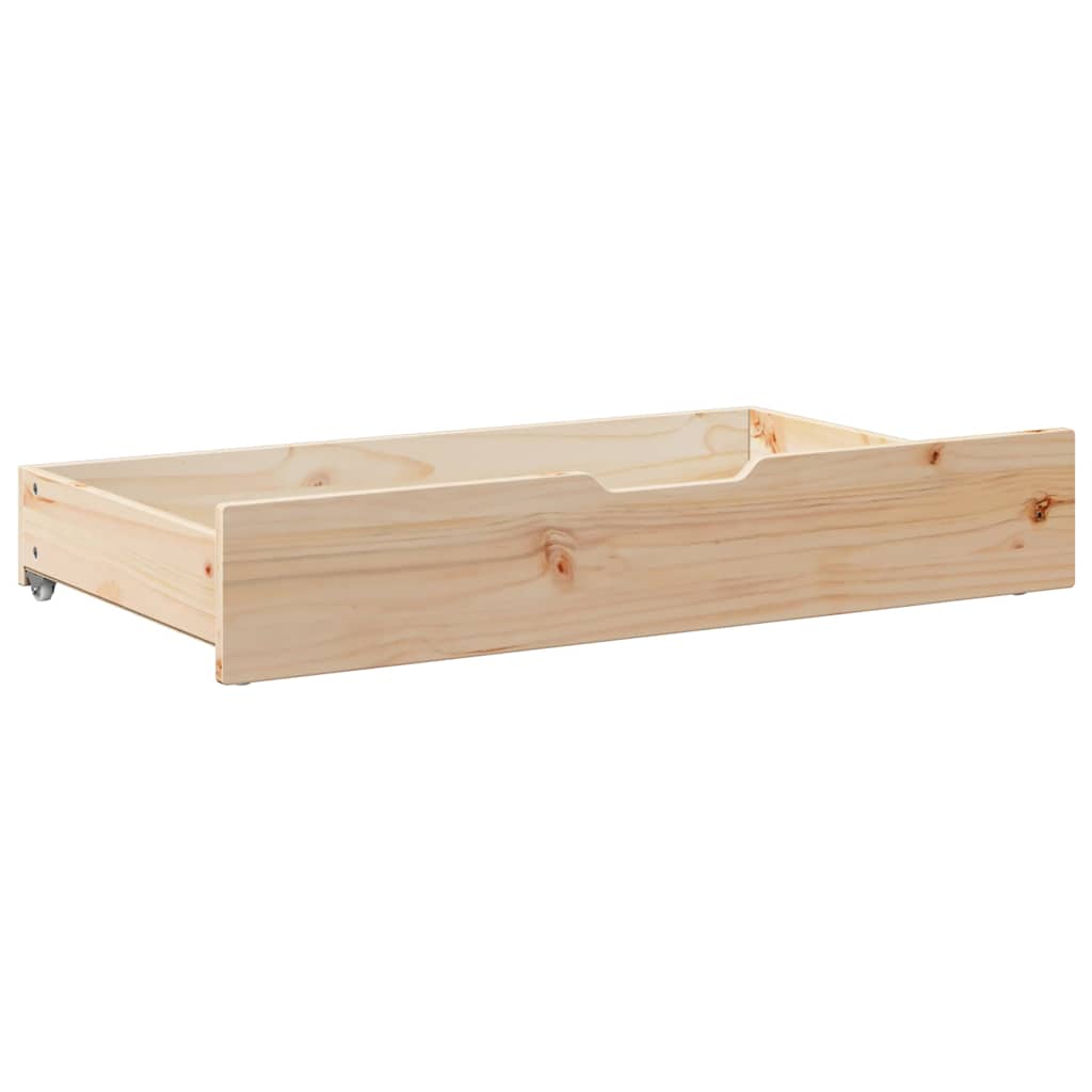 vidaXL Szuflady pod łóżko, z kółkami, 2 szt., 95x55x17 cm, sosna