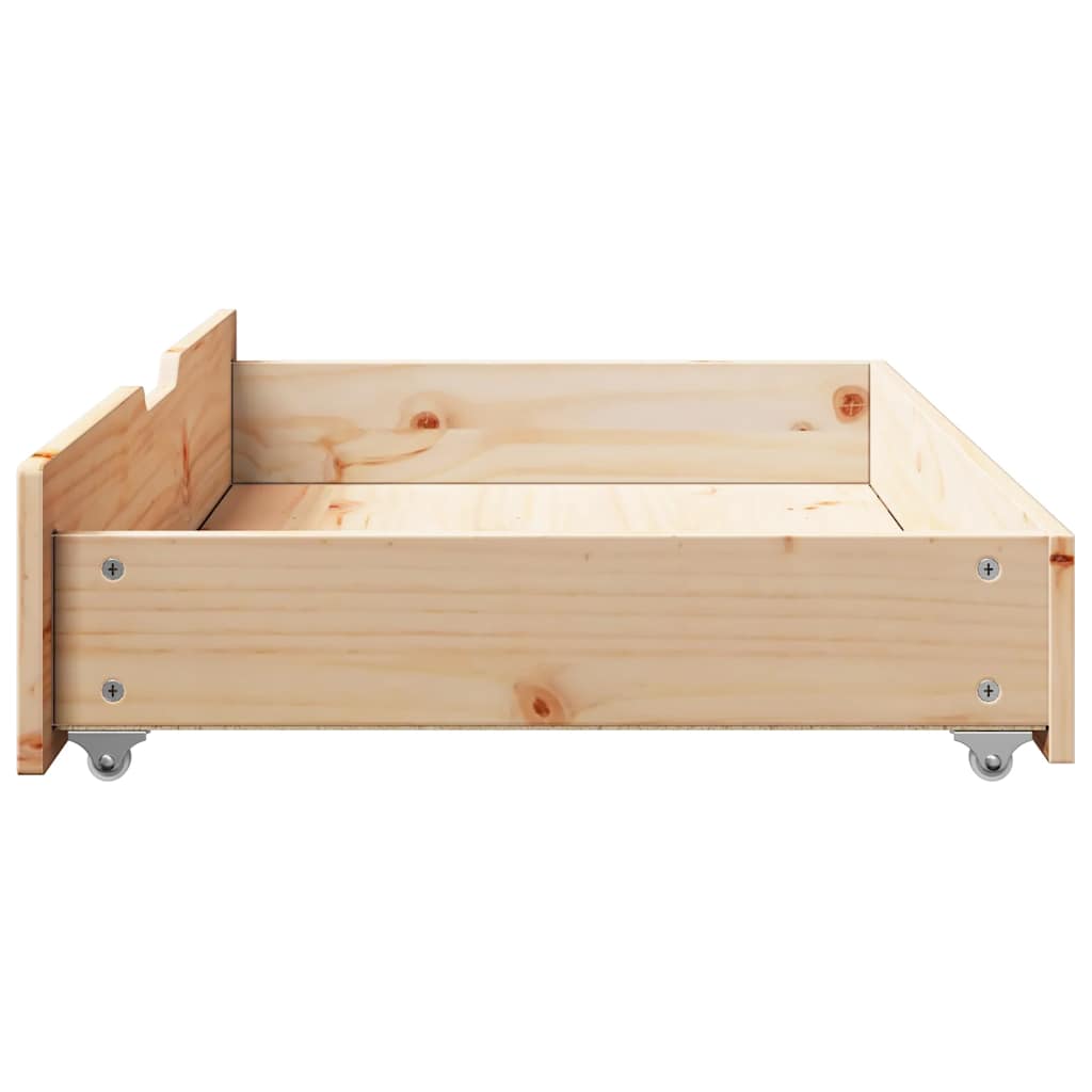 vidaXL Szuflady pod łóżko, z kółkami, 2 szt., 95x55x17 cm, sosna