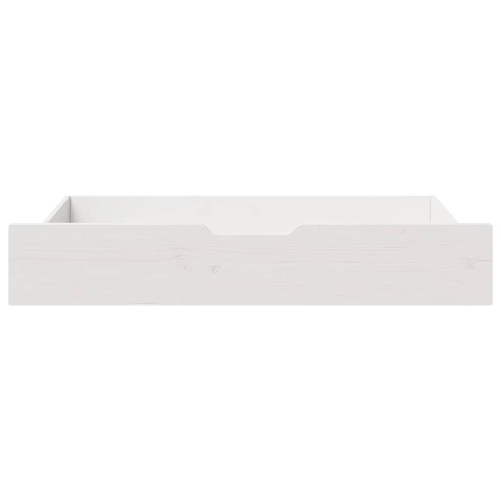 vidaXL Szuflady pod łóżko, 2 szt, białe, 95x55x17 cm, drewno sosnowe