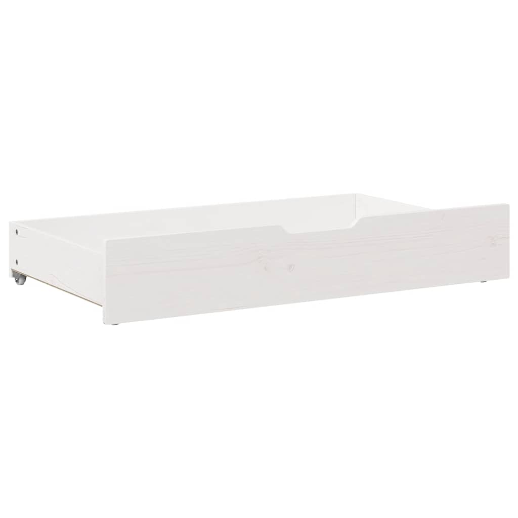 vidaXL Szuflady pod łóżko, 2 szt, białe, 95x55x17 cm, drewno sosnowe