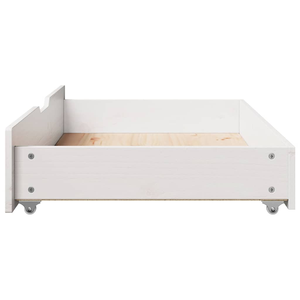 vidaXL Szuflady pod łóżko, 2 szt, białe, 95x55x17 cm, drewno sosnowe