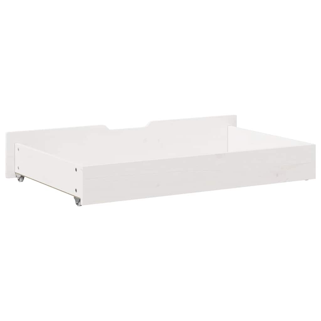 vidaXL Szuflady pod łóżko, 2 szt, białe, 95x55x17 cm, drewno sosnowe