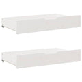 vidaXL Szuflady pod łóżko, z kółkami, 2 szt, białe, 90x55x17 cm, sosna