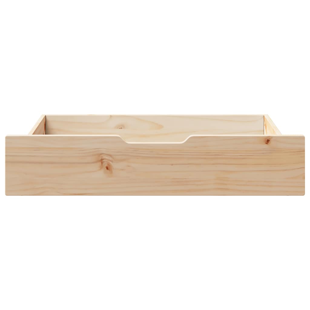 vidaXL Szuflady pod łóżko, z kółkami, 2 szt., 85x55x17 cm, sosna