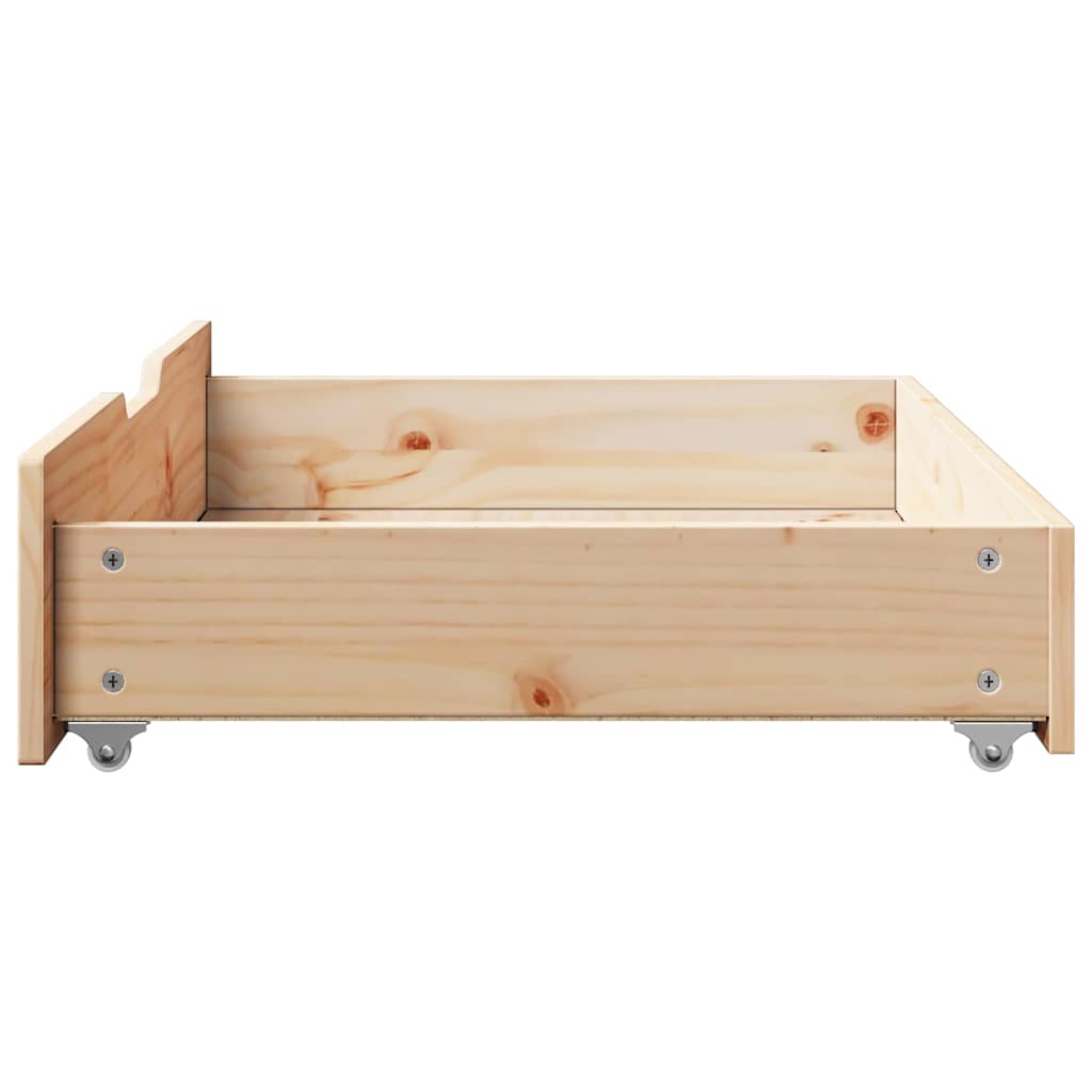 vidaXL Szuflady pod łóżko, z kółkami, 2 szt., 85x55x17 cm, sosna