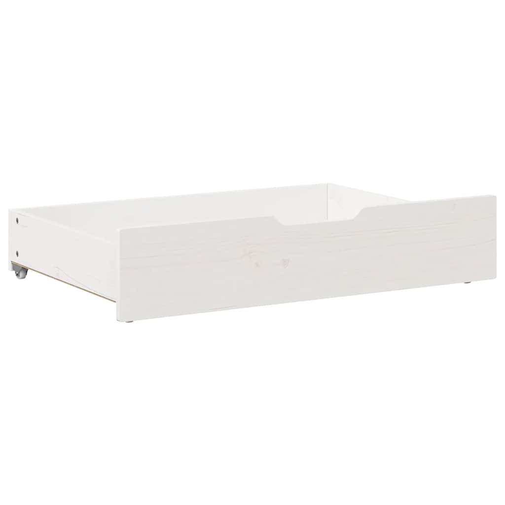vidaXL Szuflady pod łóżko, 2 szt, białe, 85x55x17 cm, drewno sosnowe