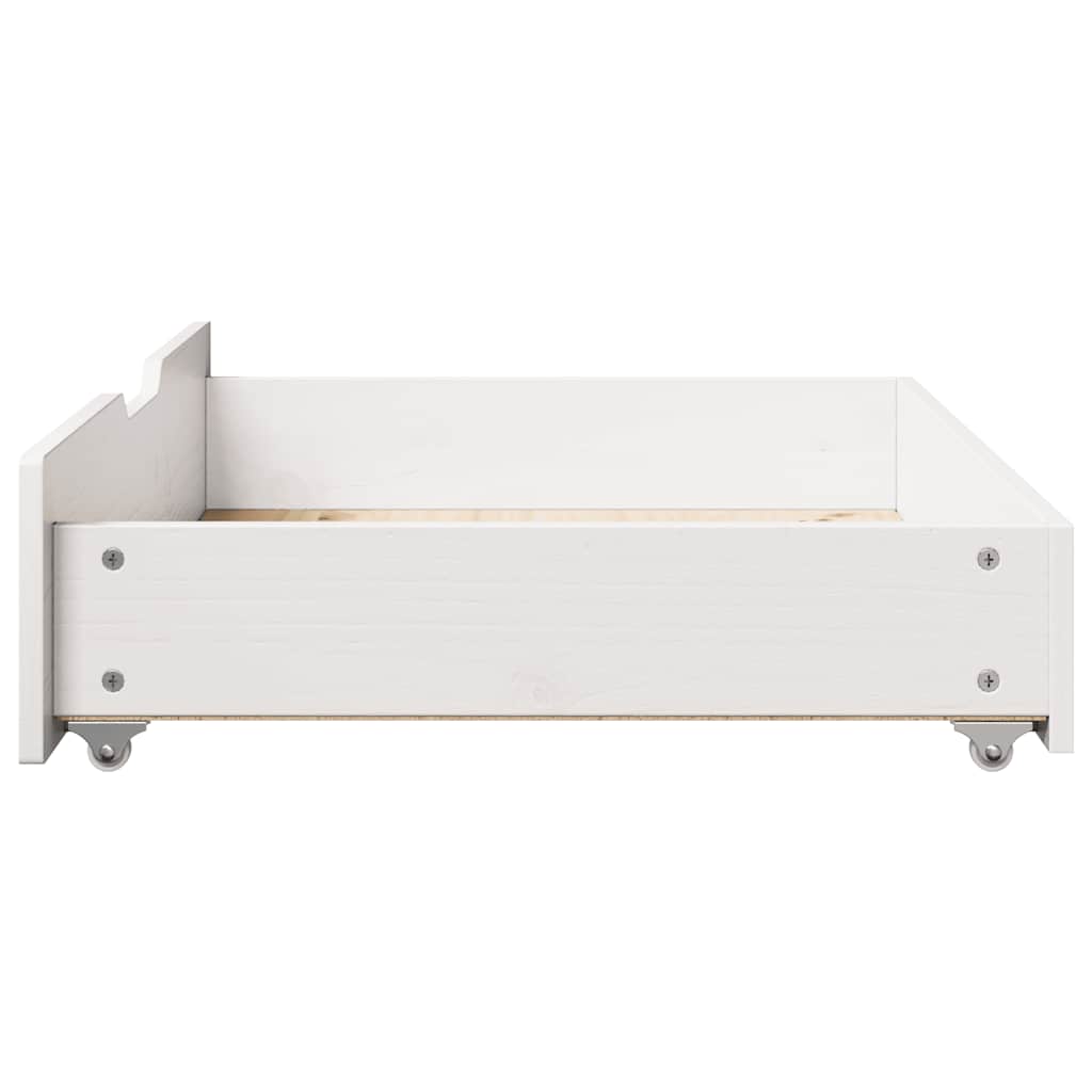 vidaXL Szuflady pod łóżko, 2 szt, białe, 85x55x17 cm, drewno sosnowe