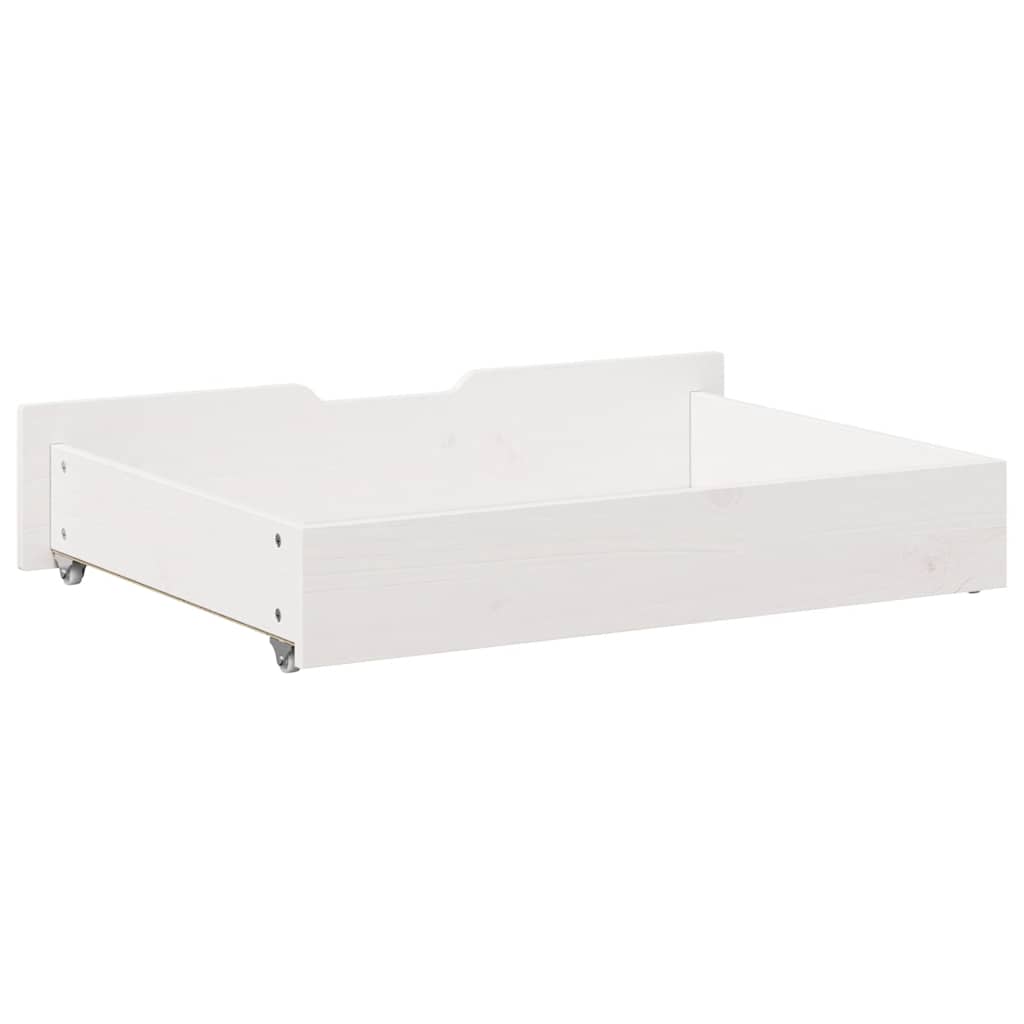 vidaXL Szuflady pod łóżko, 2 szt, białe, 85x55x17 cm, drewno sosnowe