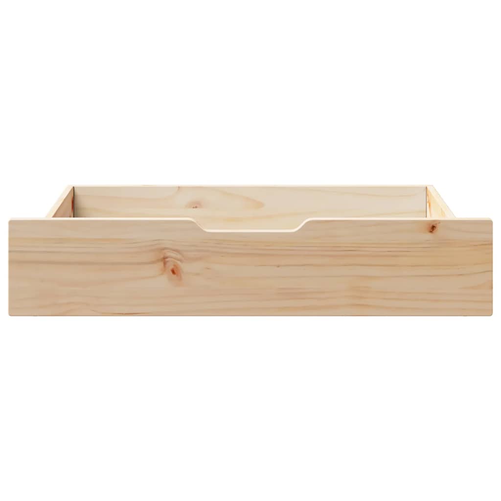 vidaXL Szuflady pod łóżko, z kółkami, 2 szt., 80x55x17 cm, sosna