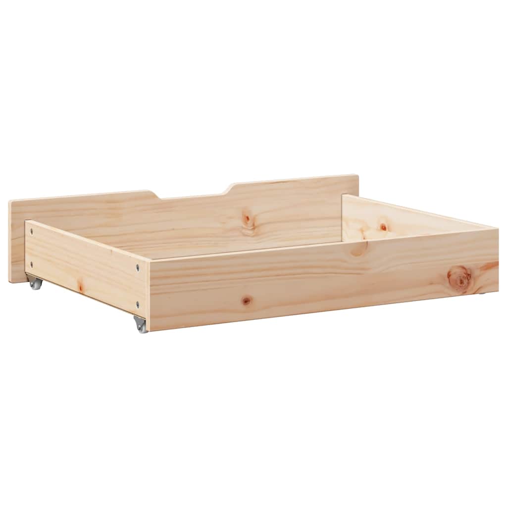 vidaXL Szuflady pod łóżko, z kółkami, 2 szt., 80x55x17 cm, sosna