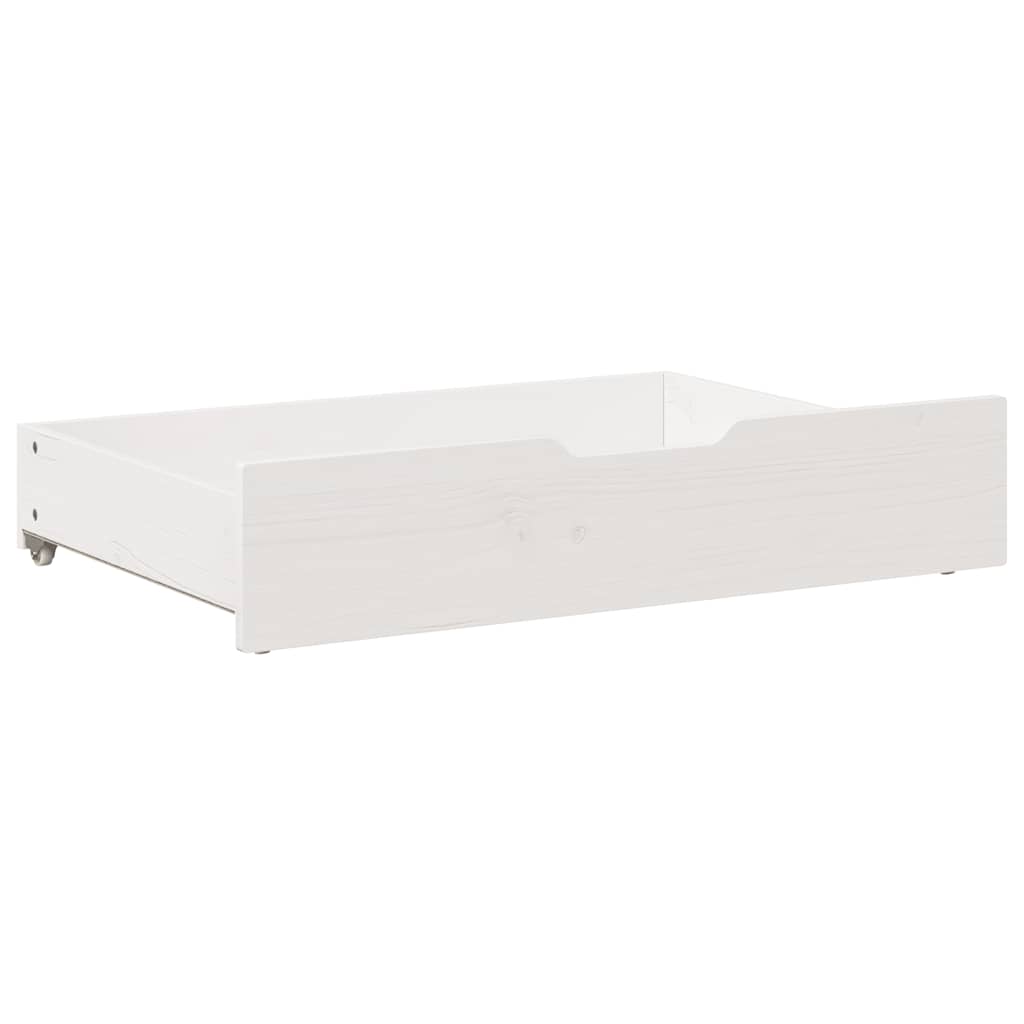 vidaXL Szuflady pod łóżko, 2 szt., białe, 80x55x17 cm, drewno sosnowe