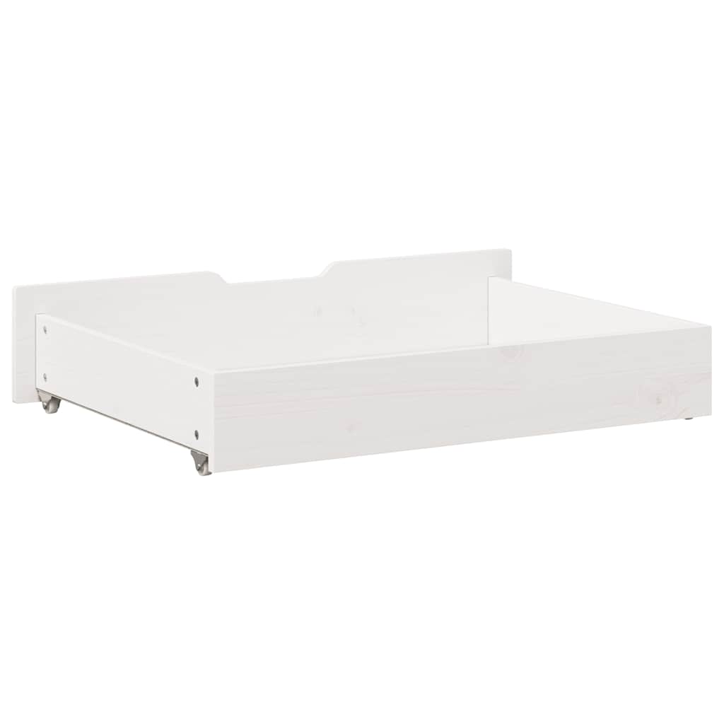 vidaXL Szuflady pod łóżko, 2 szt., białe, 80x55x17 cm, drewno sosnowe