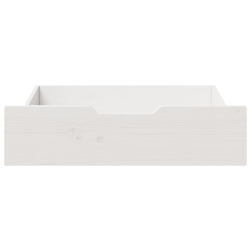 vidaXL Szuflady pod łóżko, 2 szt., białe, 75x55x17 cm, drewno sosnowe