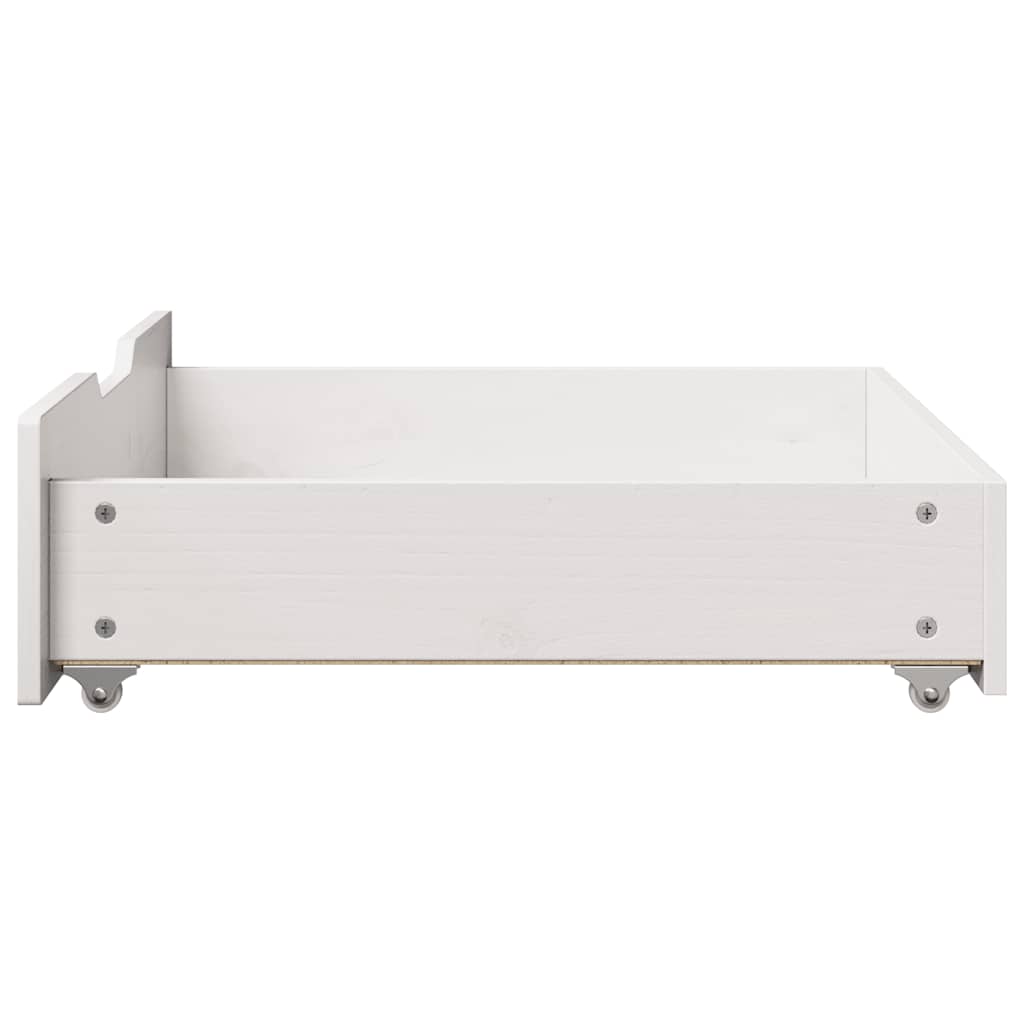 vidaXL Szuflady pod łóżko, 2 szt., białe, 75x55x17 cm, drewno sosnowe