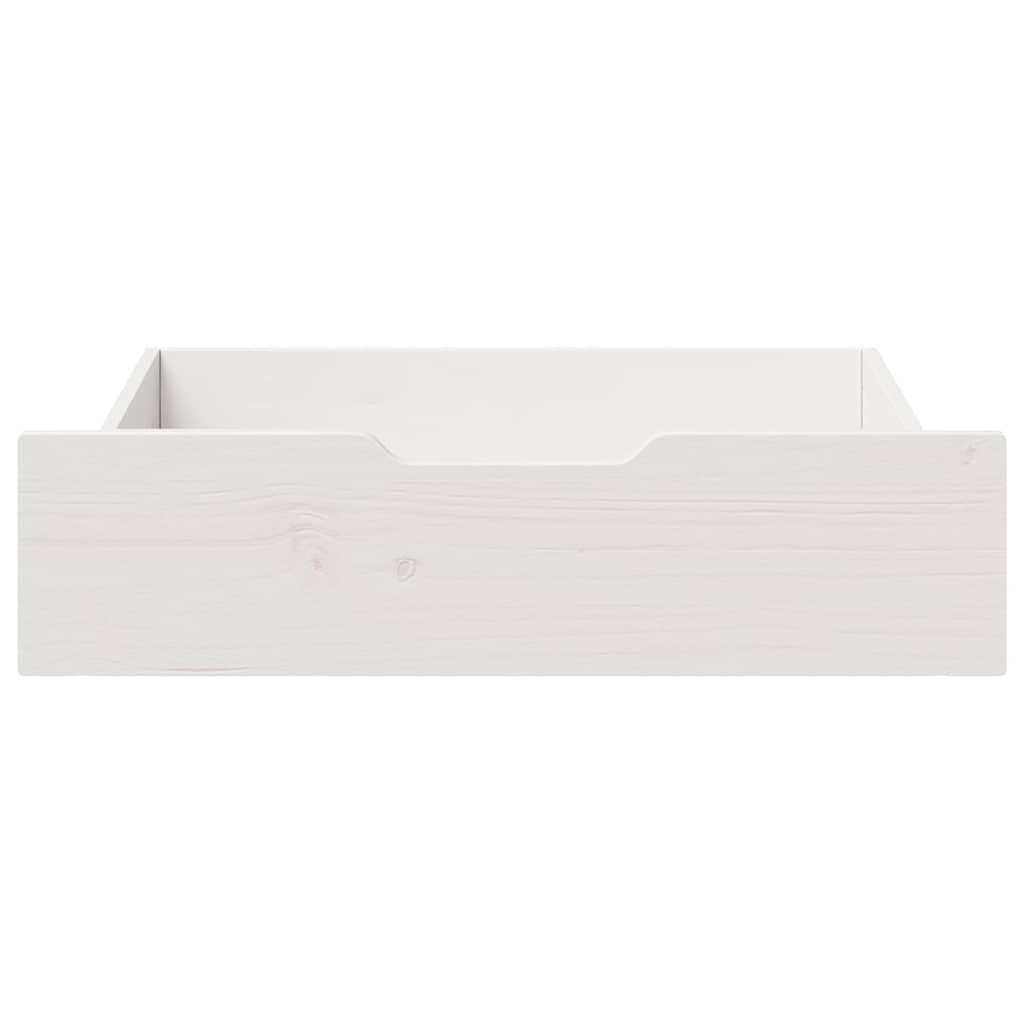 vidaXL Szuflady pod łóżko, 2 szt., białe, 65x55x17 cm, drewno sosnowe