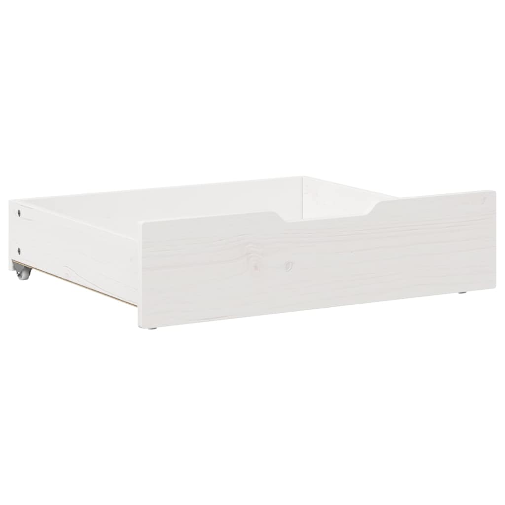 vidaXL Szuflady pod łóżko, 2 szt., białe, 65x55x17 cm, drewno sosnowe