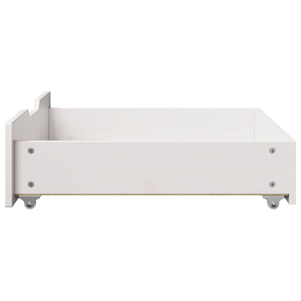 vidaXL Szuflady pod łóżko, 2 szt., białe, 65x55x17 cm, drewno sosnowe