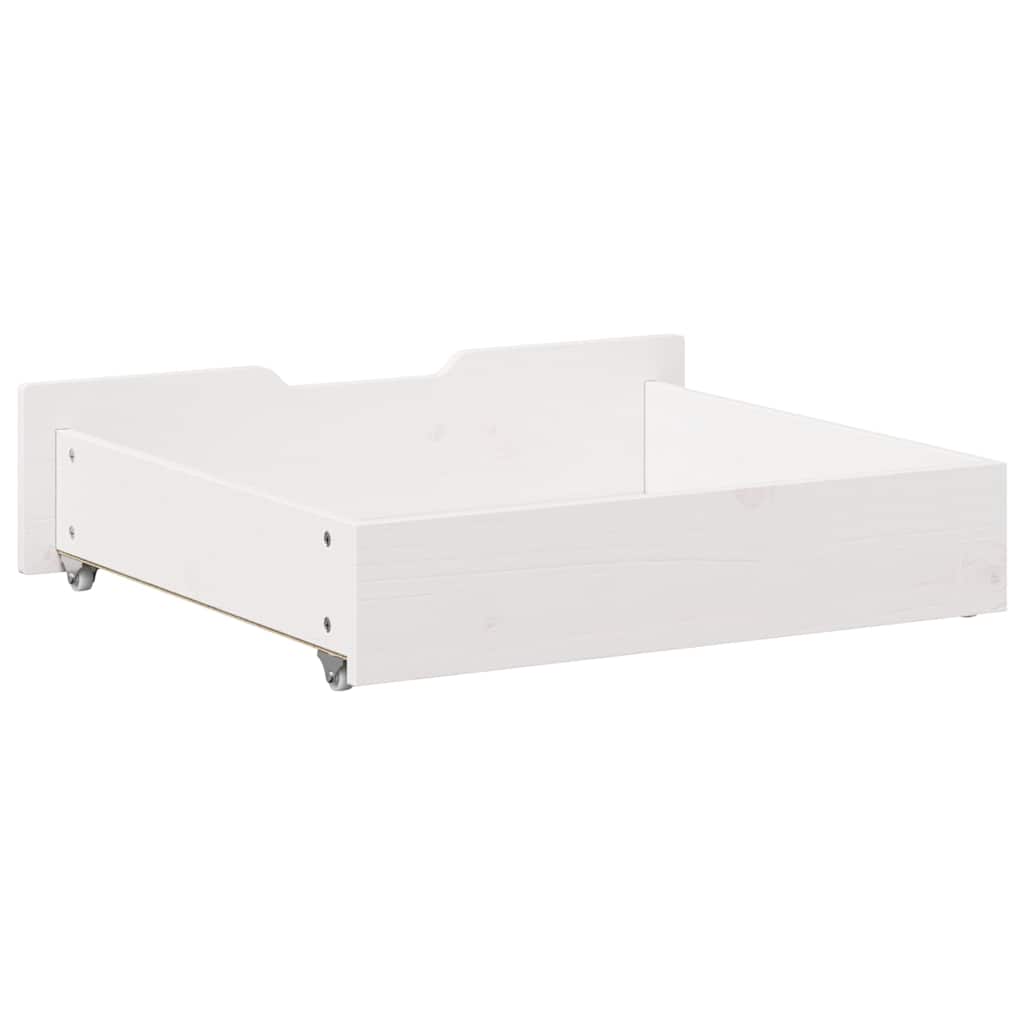 vidaXL Szuflady pod łóżko, 2 szt., białe, 65x55x17 cm, drewno sosnowe