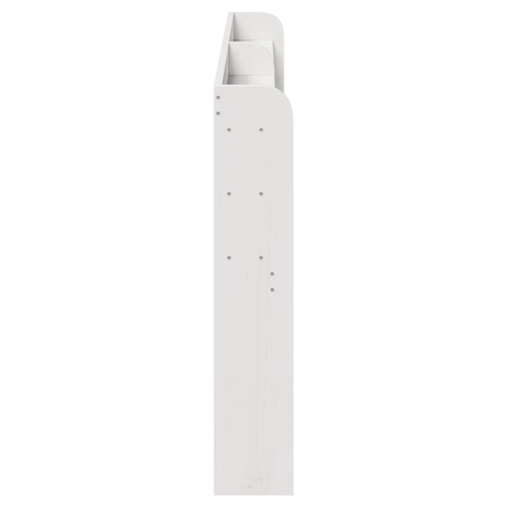 vidaXL Wezgłowie do łóżka, z półkami, białe, 200 cm, drewno sosnowe