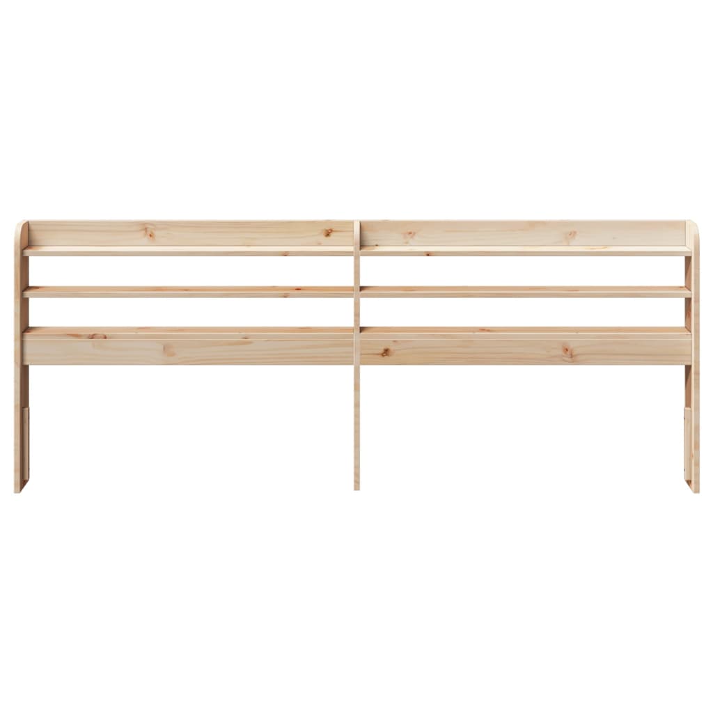vidaXL Wezgłowie do łóżka, z półkami, 180 cm, lite drewno sosnowe