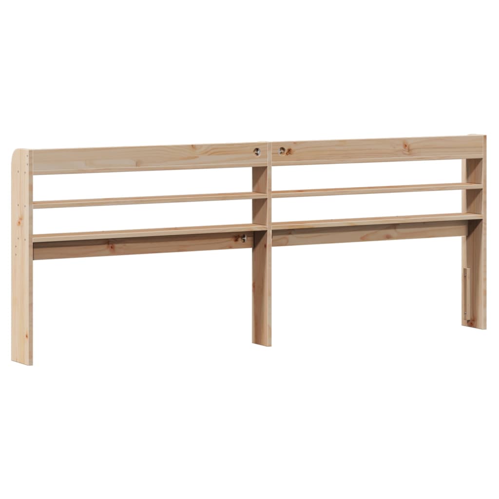 vidaXL Wezgłowie do łóżka, z półkami, 180 cm, lite drewno sosnowe
