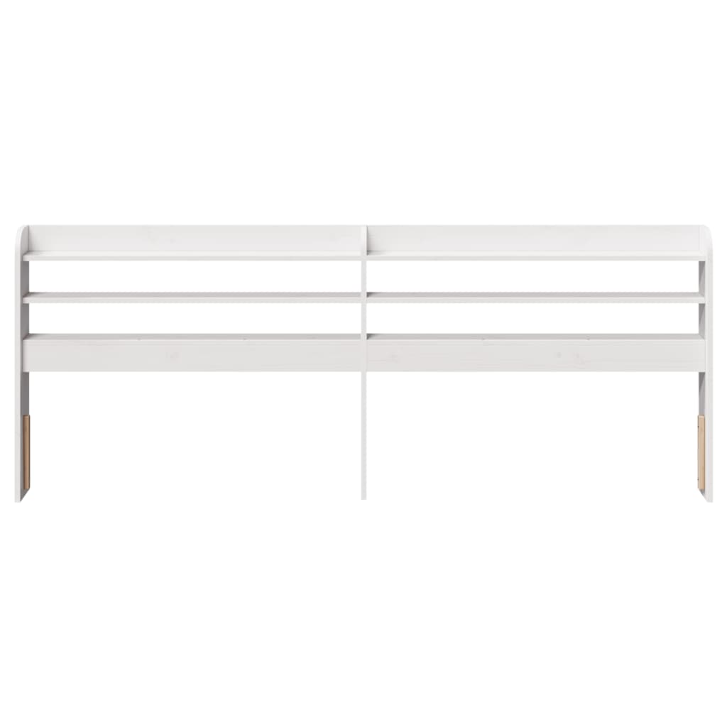 vidaXL Wezgłowie do łóżka, z półkami, białe, 180 cm, drewno sosnowe