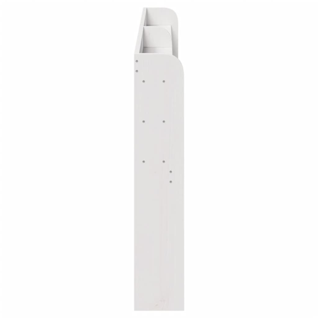 vidaXL Wezgłowie do łóżka, z półkami, białe, 180 cm, drewno sosnowe