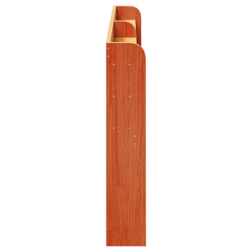 vidaXL Wezgłowie do łóżka, z półkami, woskowy brąz, 180 cm, sosnowe