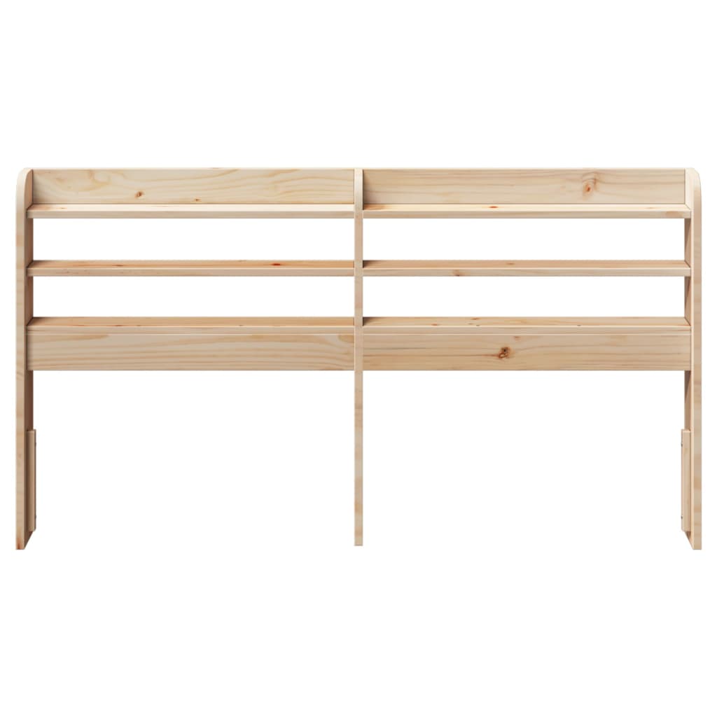 vidaXL Wezgłowie do łóżka, z półkami, 160 cm, lite drewno sosnowe
