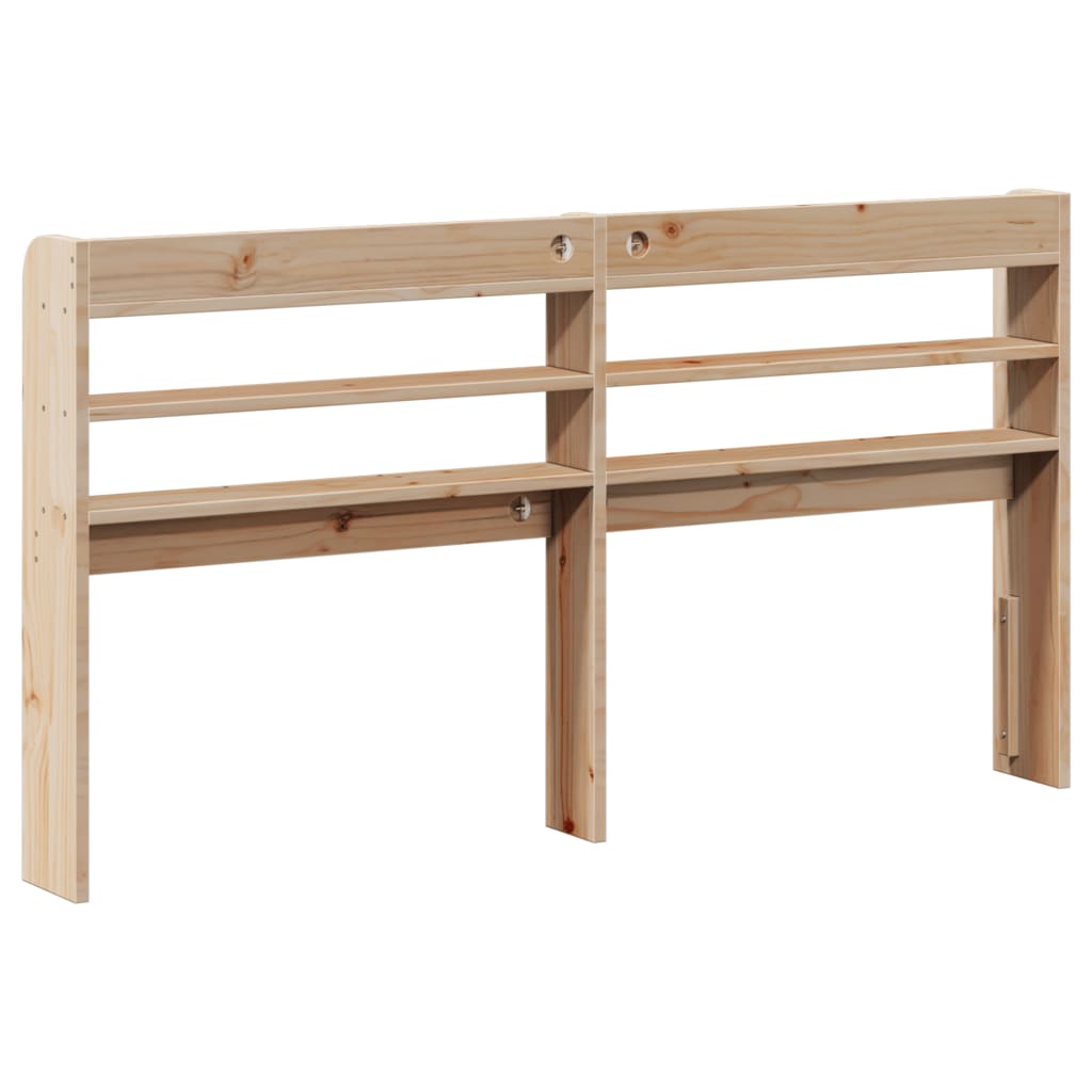 vidaXL Wezgłowie do łóżka, z półkami, 160 cm, lite drewno sosnowe