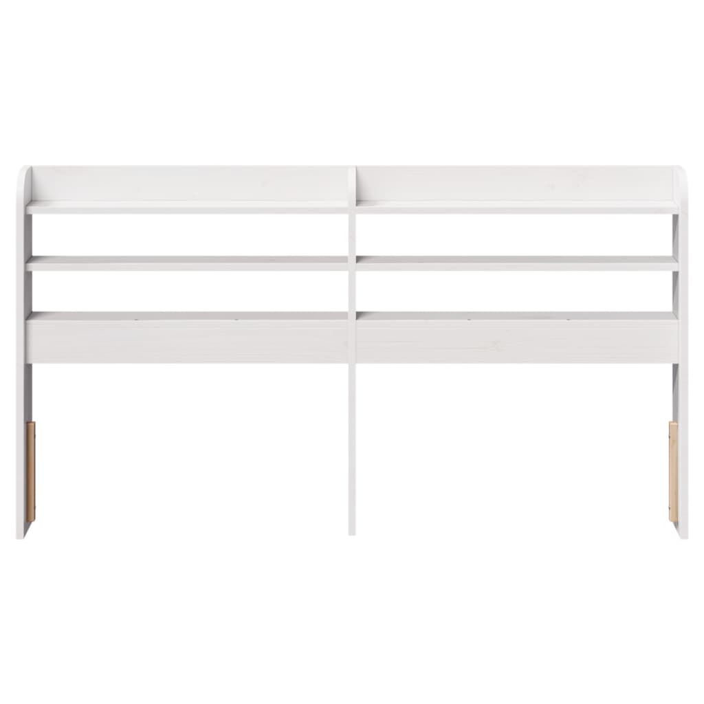 vidaXL Wezgłowie do łóżka, z półkami, białe, 160 cm, drewno sosnowe