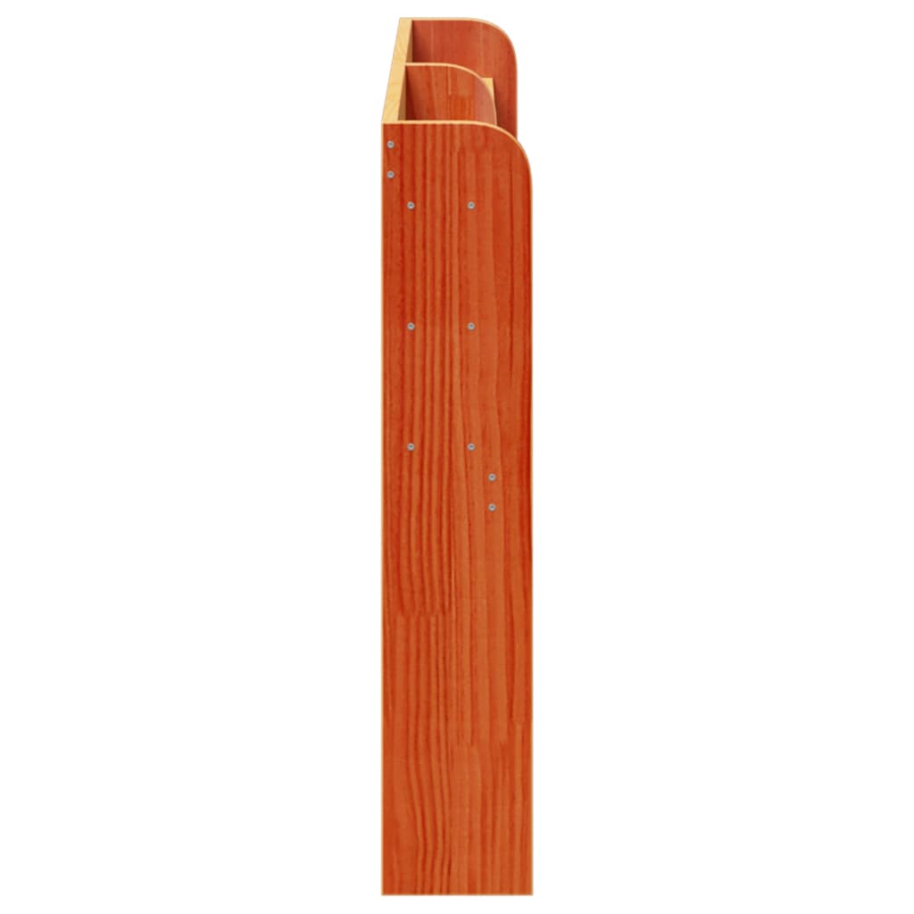 vidaXL Wezgłowie do łóżka, z półkami, woskowy brąz, 160 cm, sosnowe
