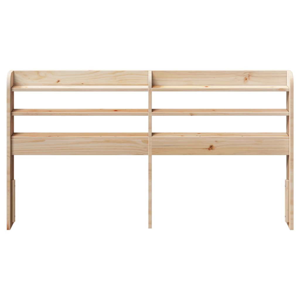 vidaXL Wezgłowie do łóżka, z półkami, 150 cm, lite drewno sosnowe