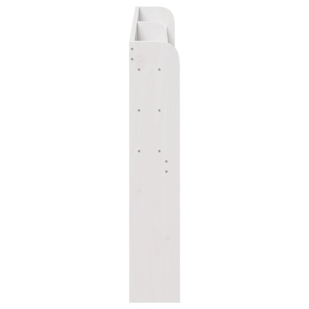 vidaXL Wezgłowie do łóżka, z półkami, białe, 150 cm, drewno sosnowe