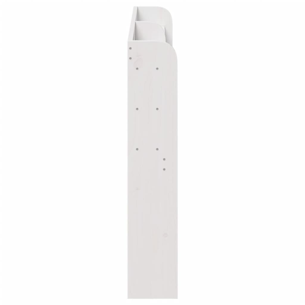 vidaXL Wezgłowie do łóżka, z półkami, białe, 140 cm, drewno sosnowe
