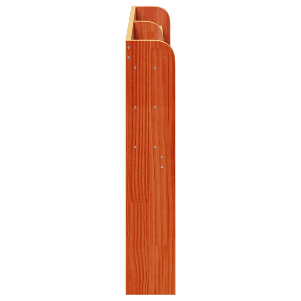 vidaXL Wezgłowie do łóżka, z półkami, woskowy brąz, 140 cm, sosnowe