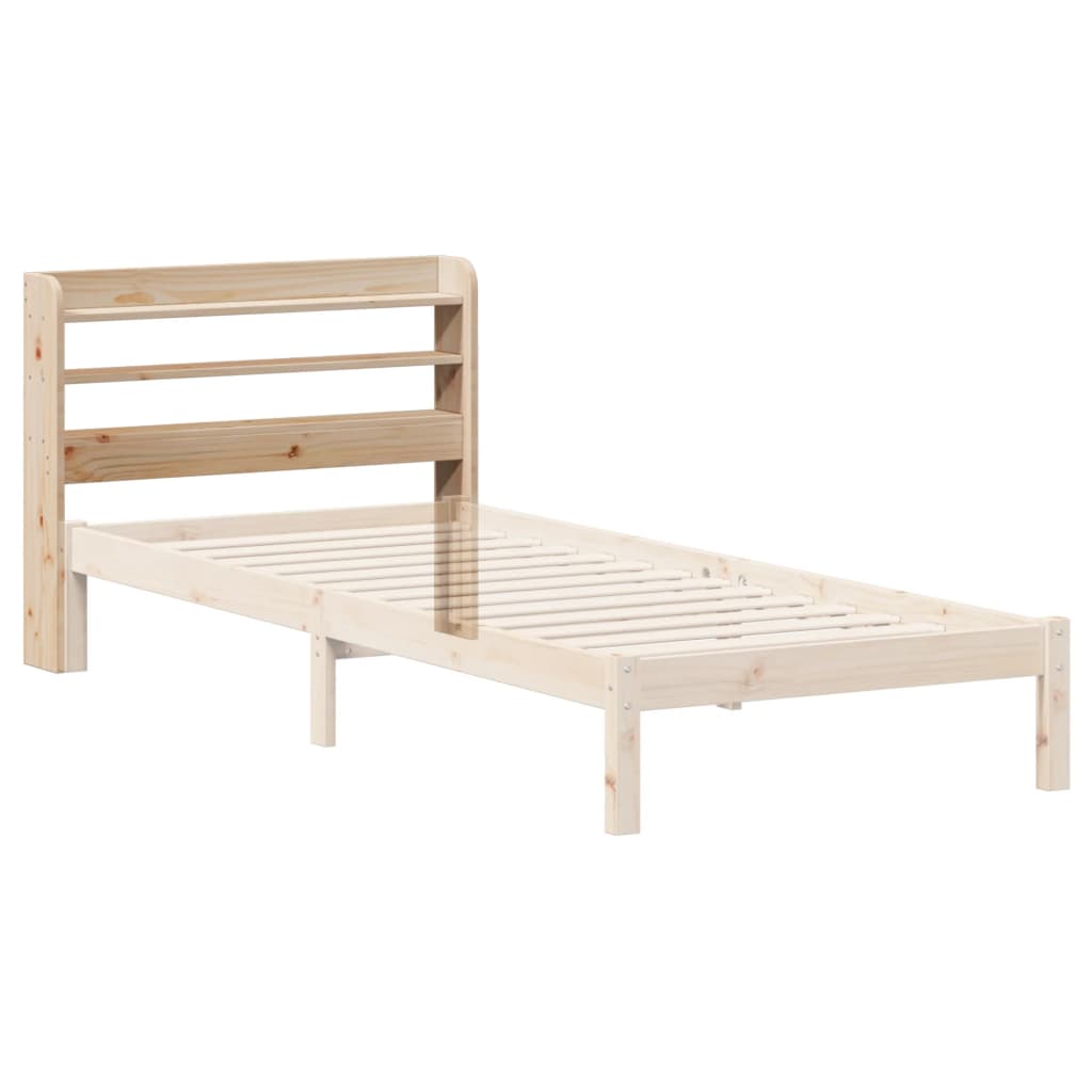vidaXL Wezgłowie do łóżka, z półkami, 100 cm, lite drewno sosnowe