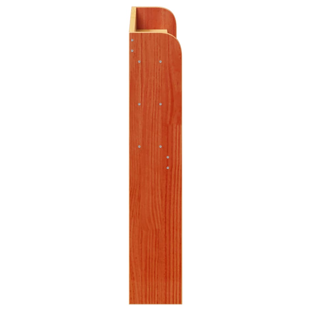 vidaXL Wezgłowie do łóżka, z półkami, woskowy brąz, 100 cm, sosnowe