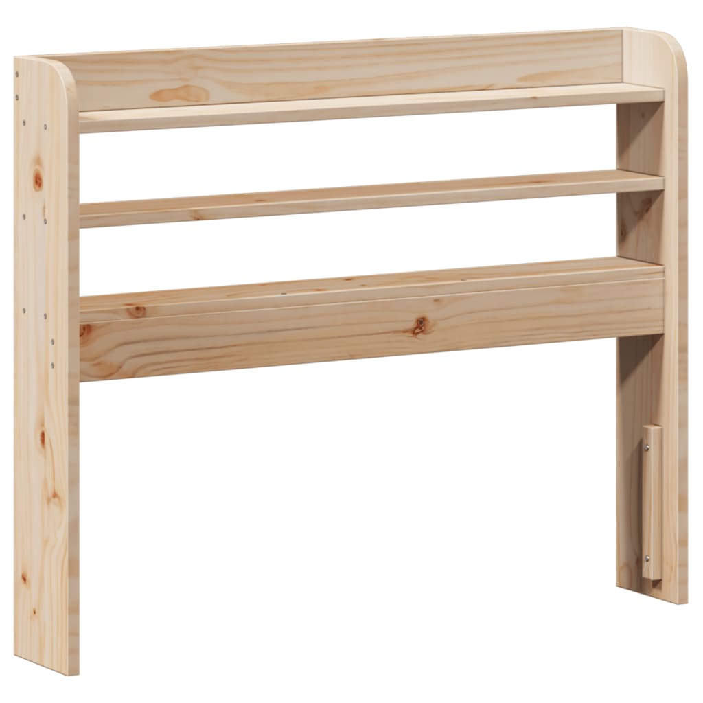 vidaXL Wezgłowie do łóżka, z półkami, 90 cm, lite drewno sosnowe