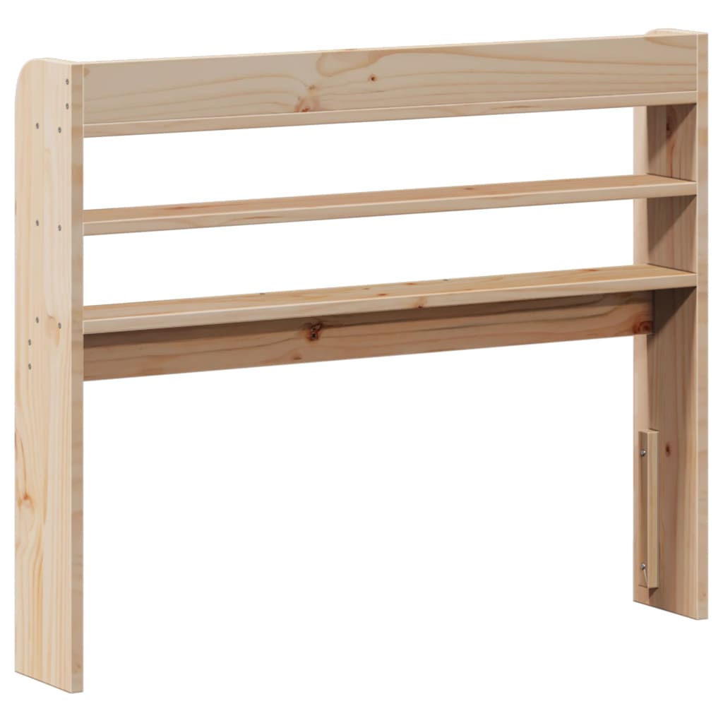 vidaXL Wezgłowie do łóżka, z półkami, 90 cm, lite drewno sosnowe