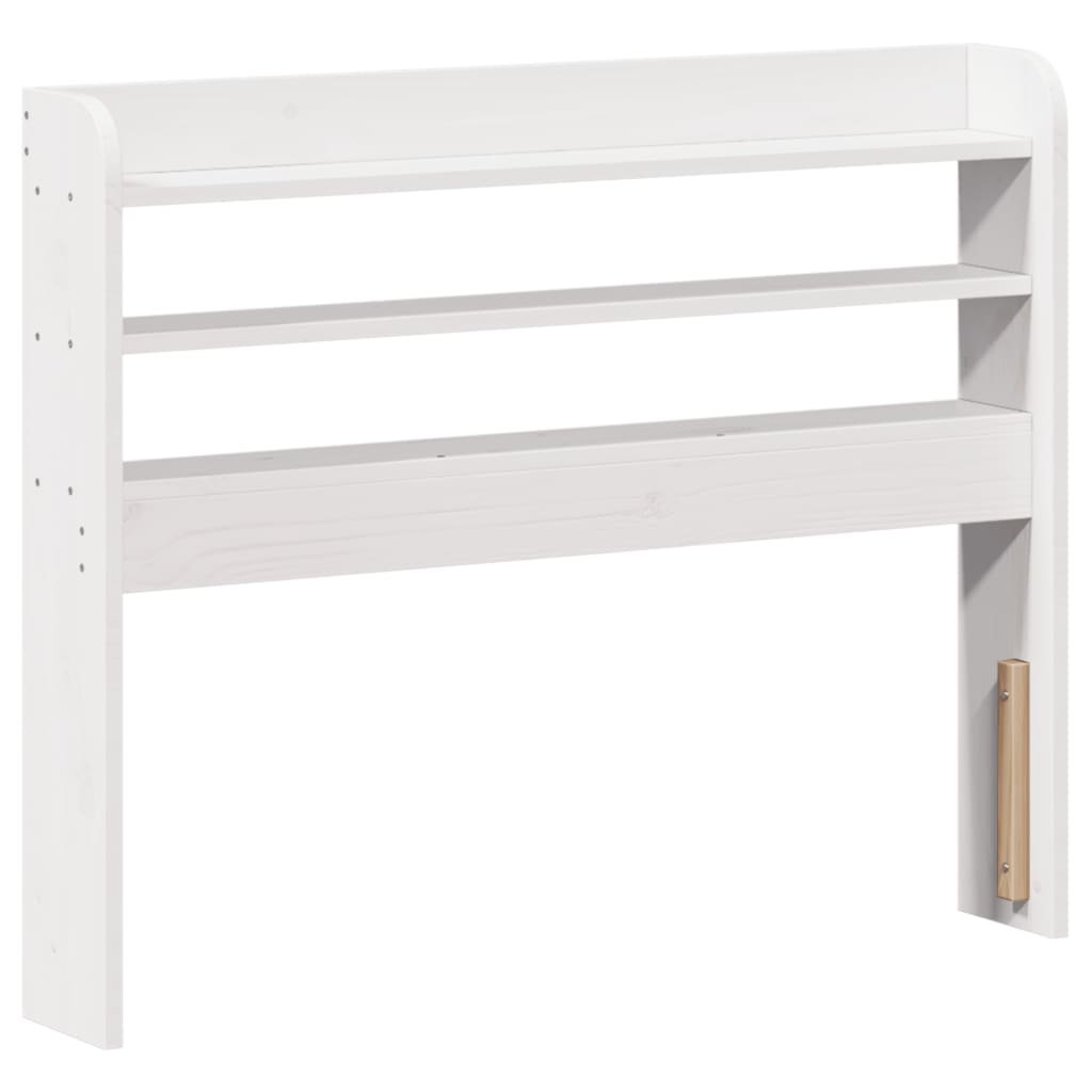 vidaXL Wezgłowie do łóżka, z półkami, białe, 90 cm, drewno sosnowe
