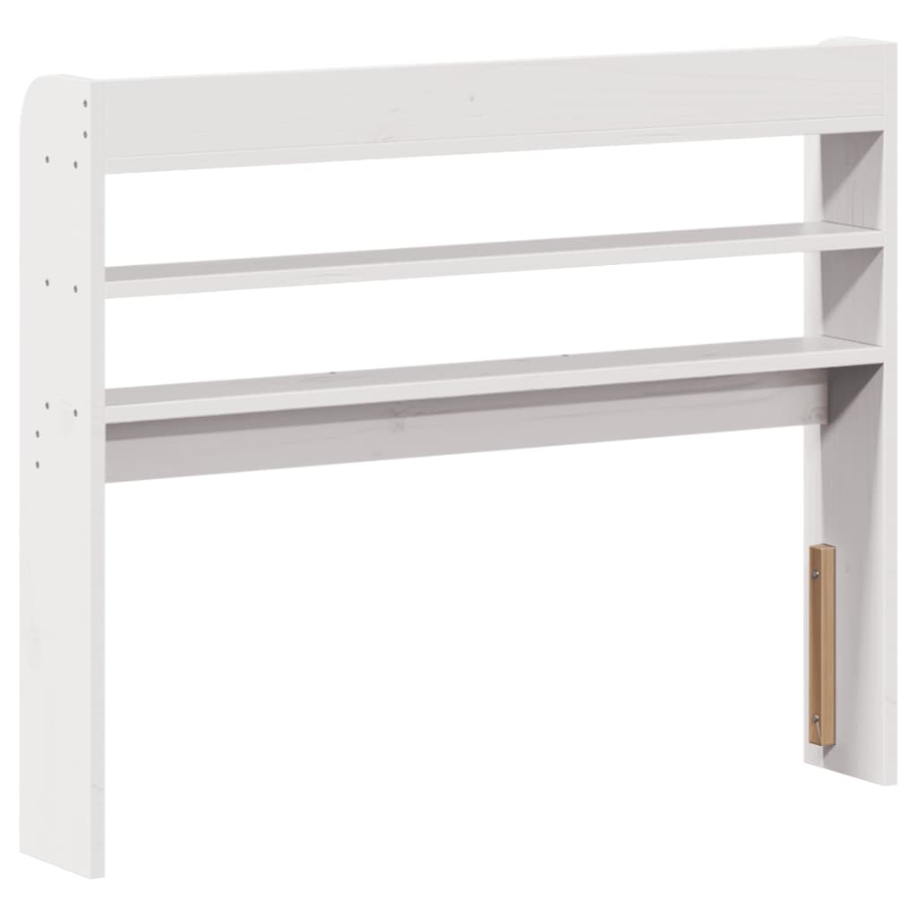 vidaXL Wezgłowie do łóżka, z półkami, białe, 90 cm, drewno sosnowe