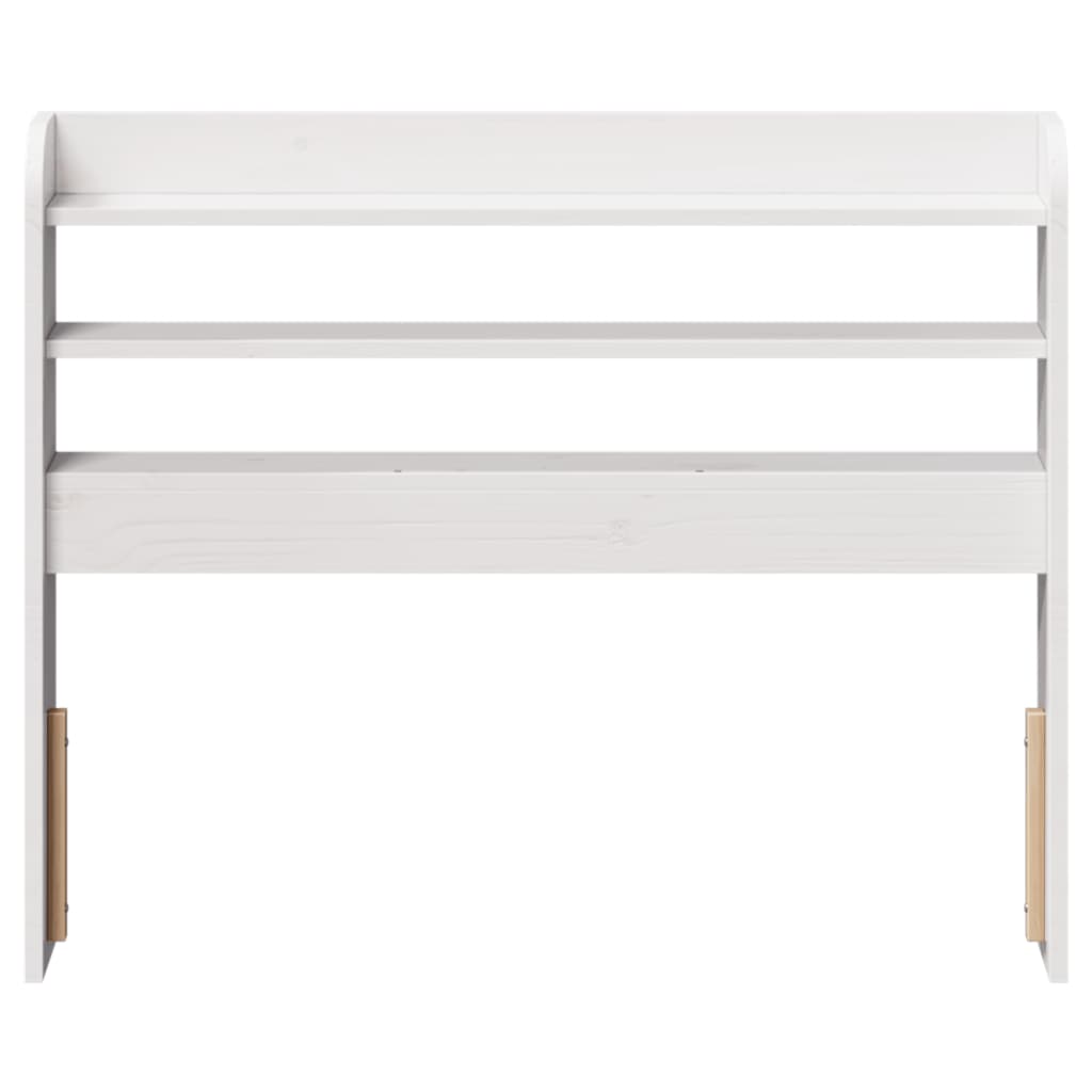 vidaXL Wezgłowie do łóżka, z półkami, białe, 75 cm, drewno sosnowe