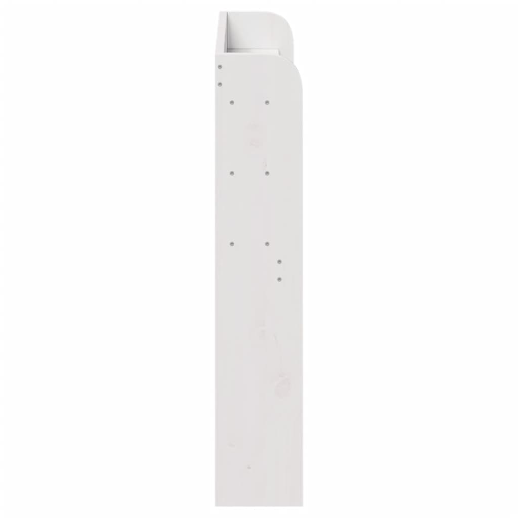 vidaXL Wezgłowie do łóżka, z półkami, białe, 75 cm, drewno sosnowe