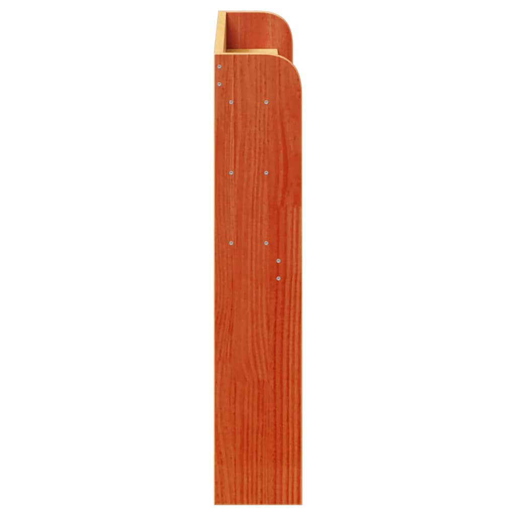 vidaXL Wezgłowie do łóżka, z półkami, woskowy brąz, 75 cm, sosnowe